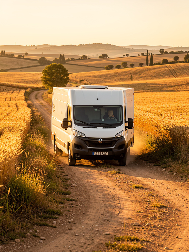 Rural delivery van background