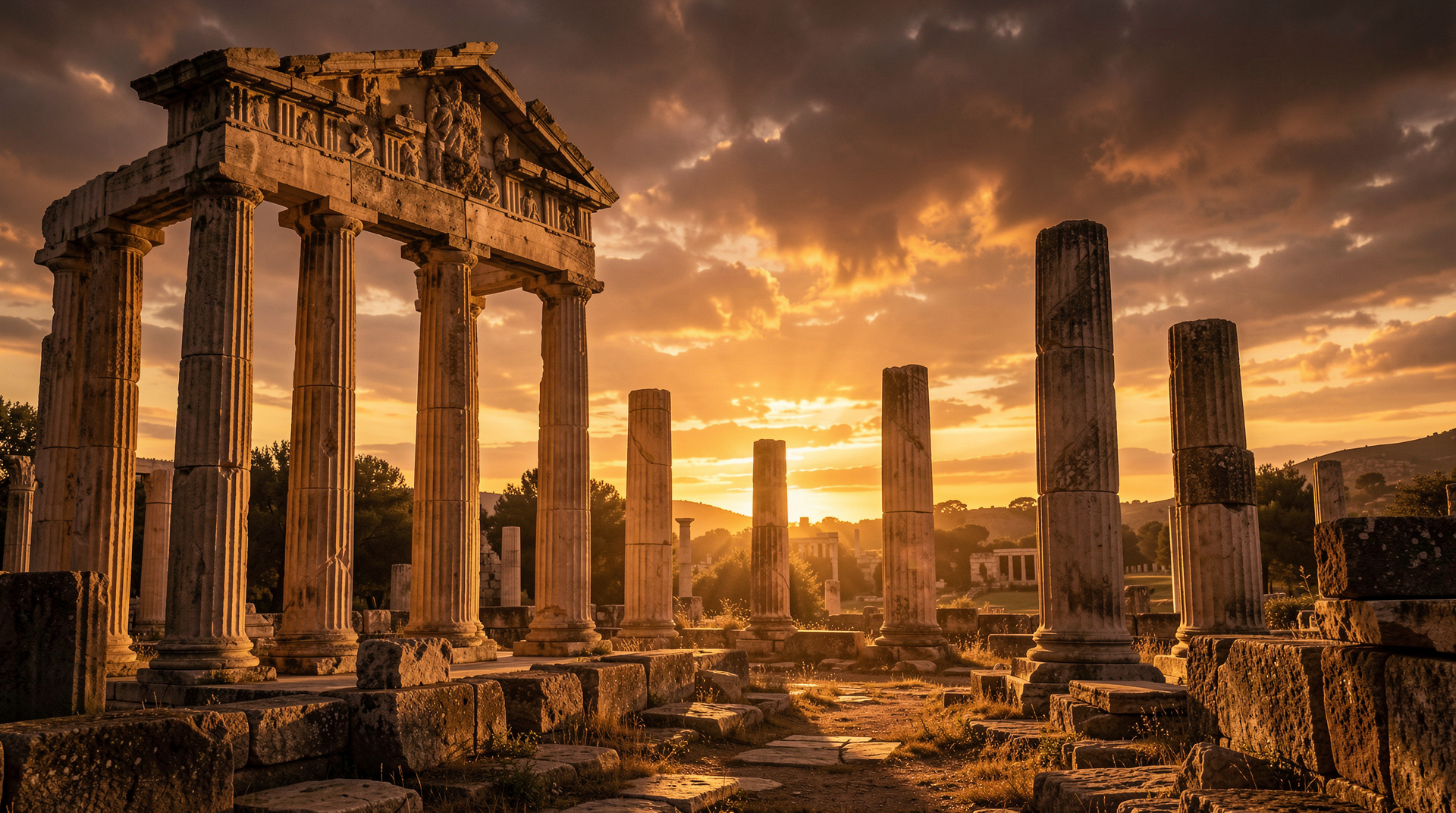 Ancient Ruins Backdrop