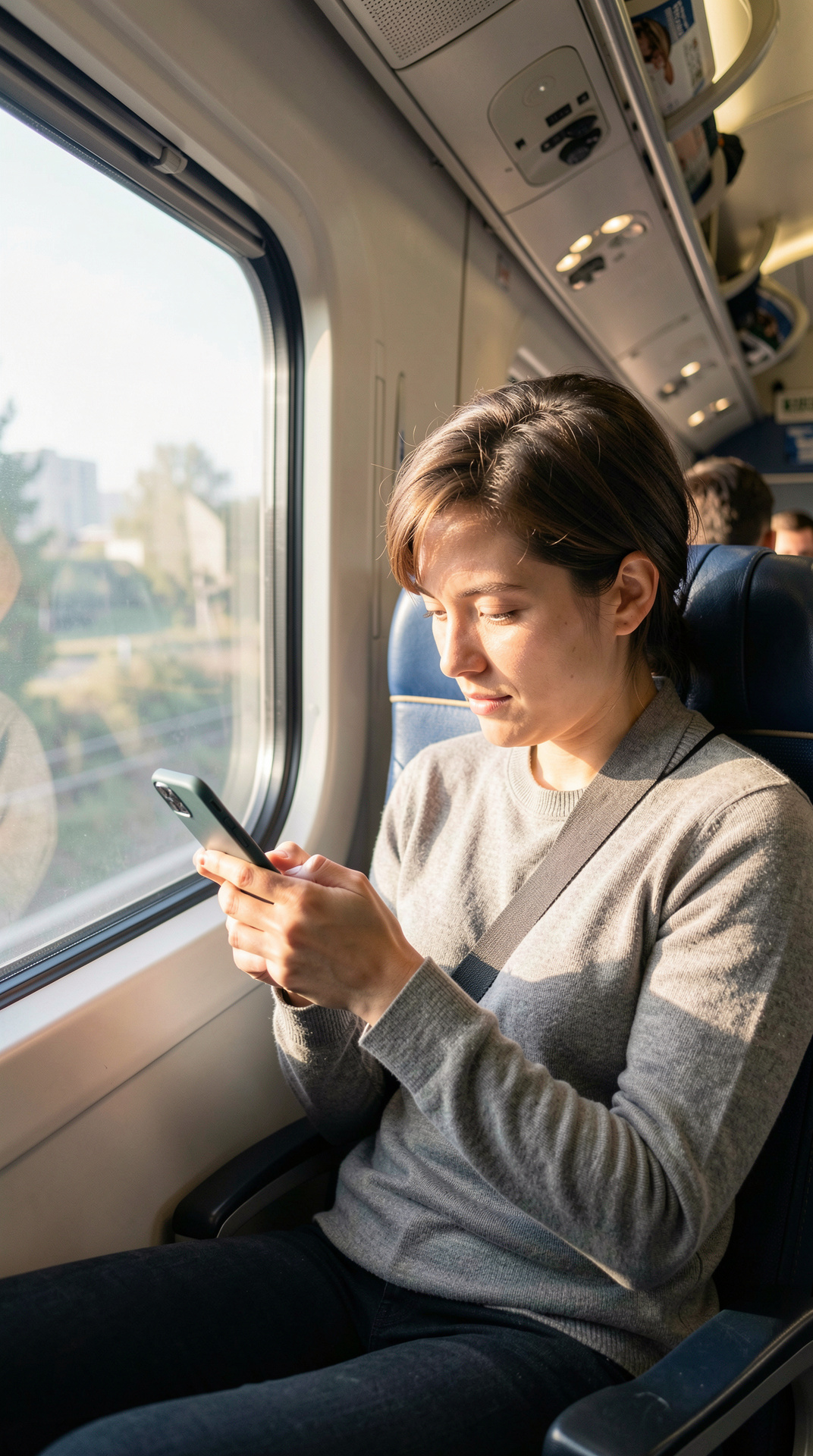 Passenger on train