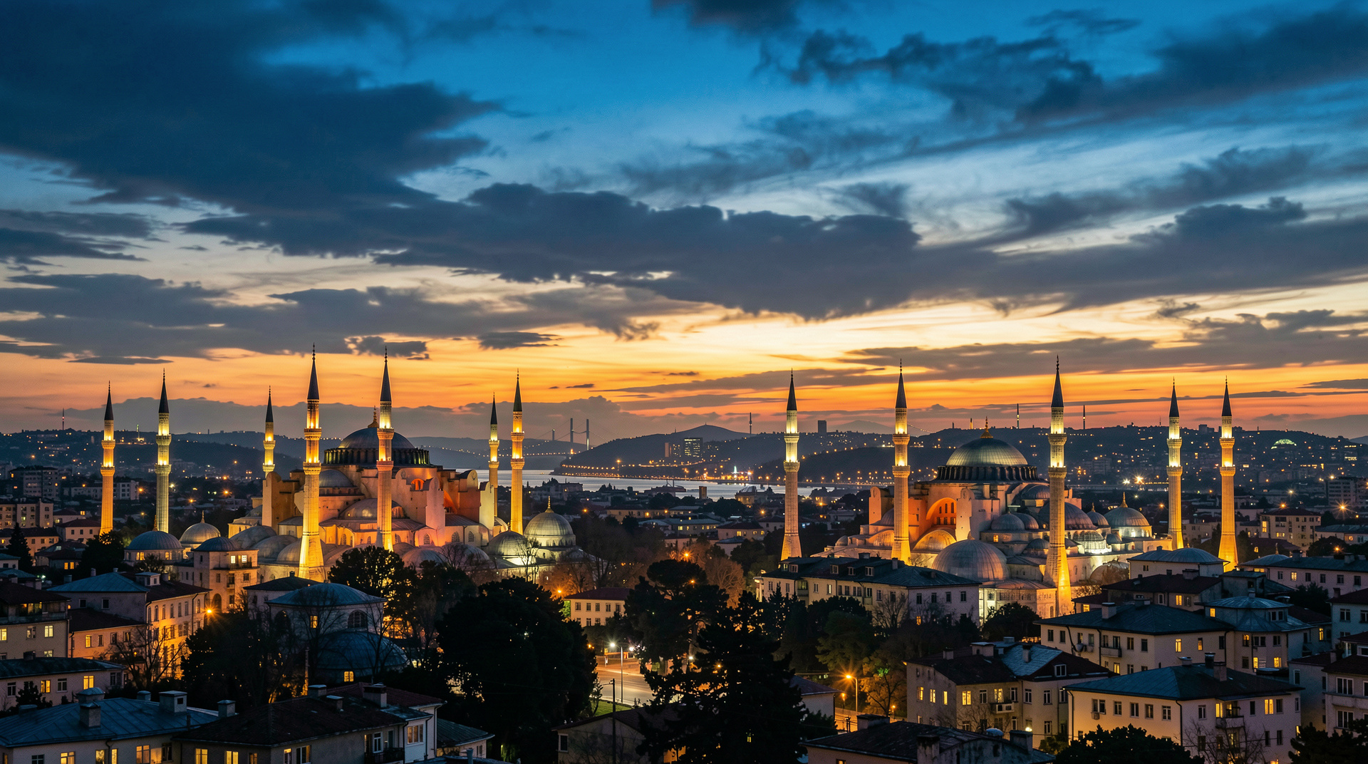 Istanbul Skyline Background