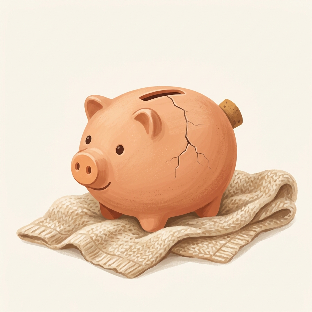 Empty Wallet or Piggy Bank Visual