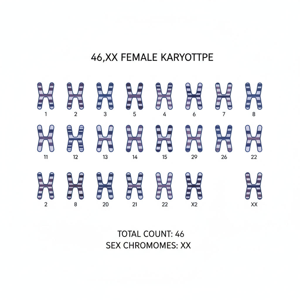 46,XX female karyotype chart medical