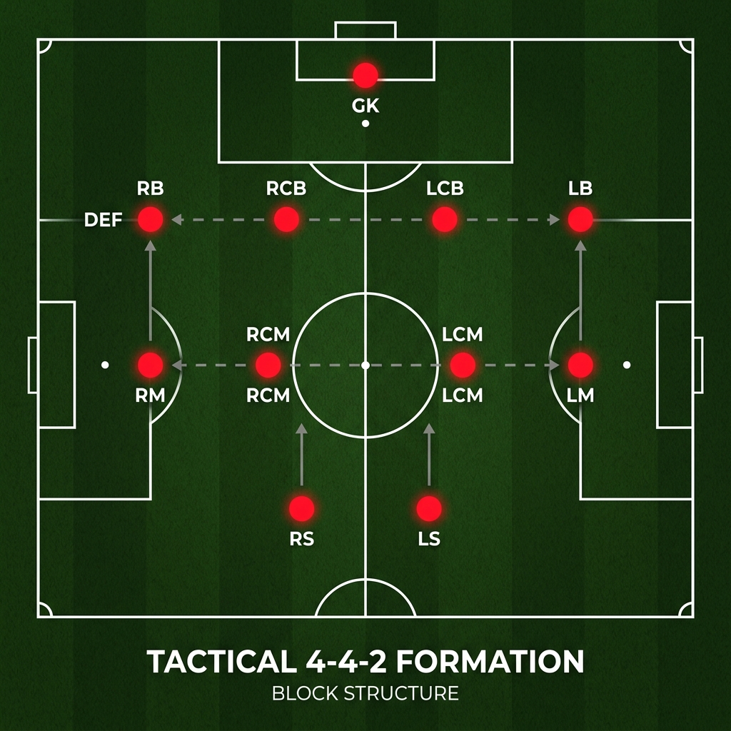 4-4-2 Pitch Diagram
