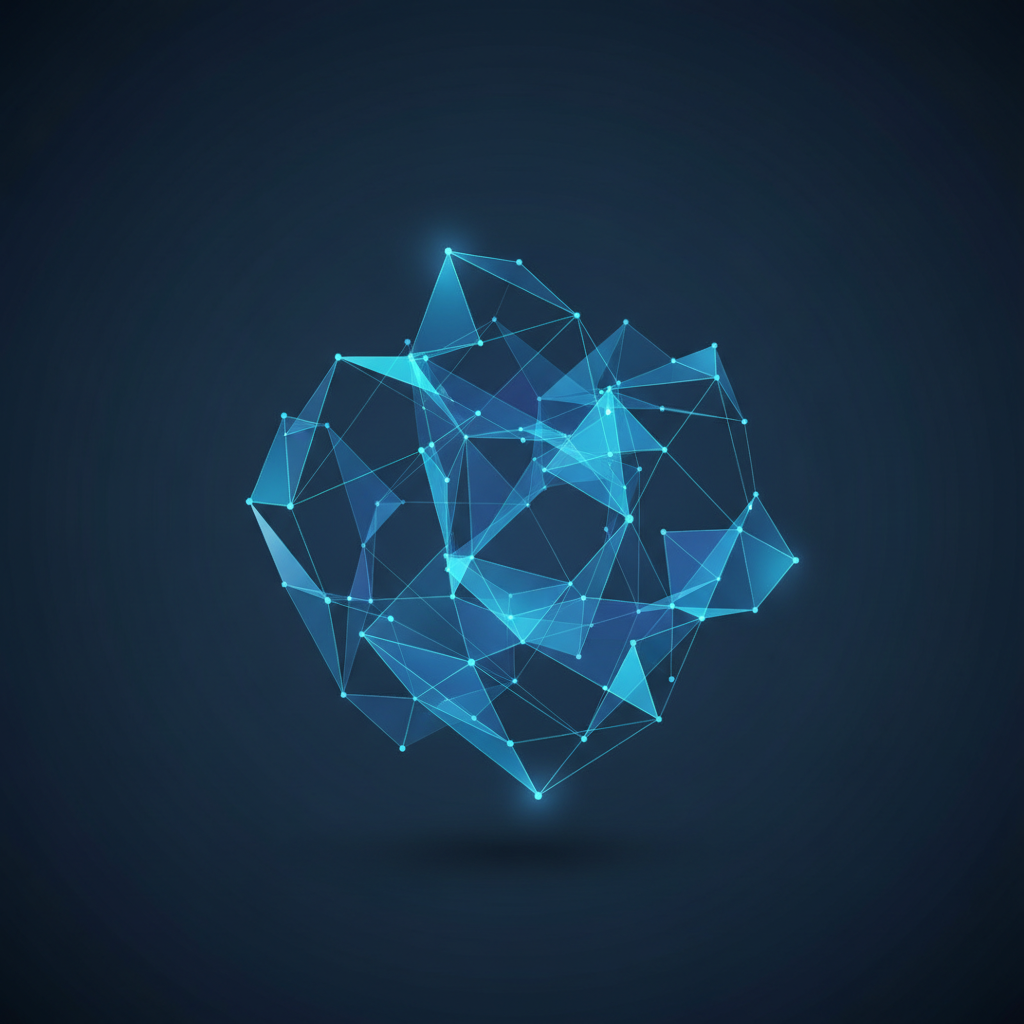 abstract geometric 3D vector lines mathematics background cool blue minimal