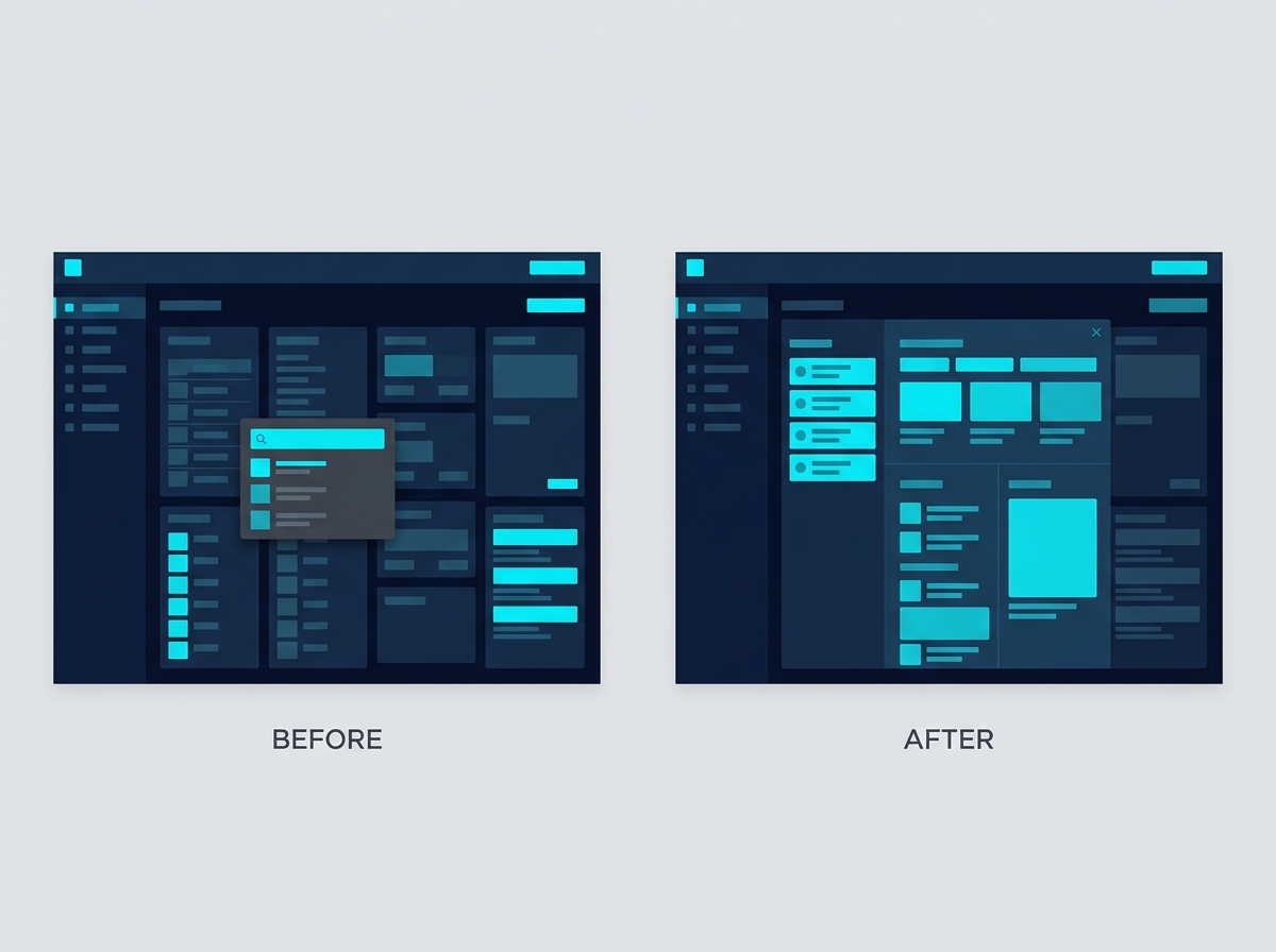 UI Dashboard Before/After Overlay
