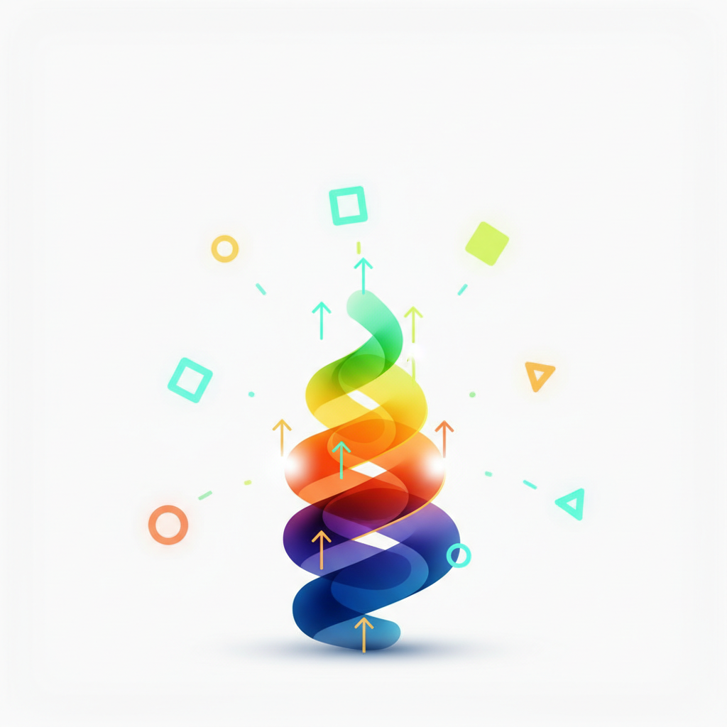 abstract representation of growth, motivation, and positive classroom energy, minimalist, professional