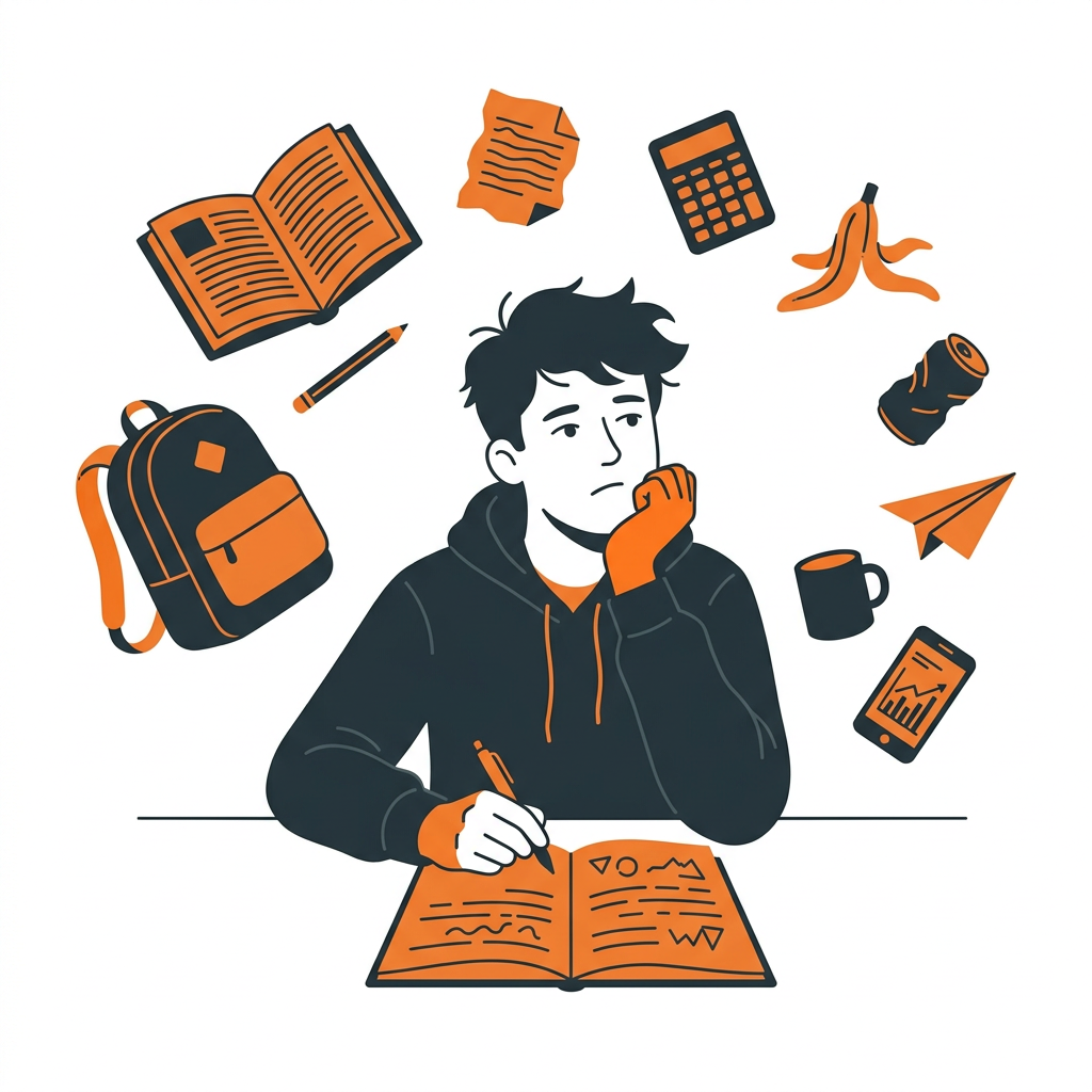 Distracted student