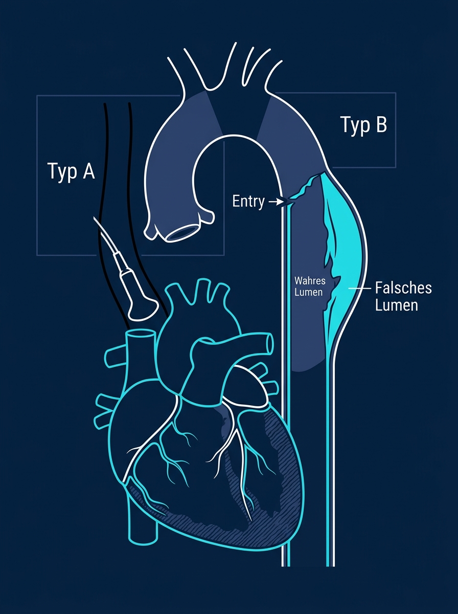 Aortic Dissections and TEE Illustration