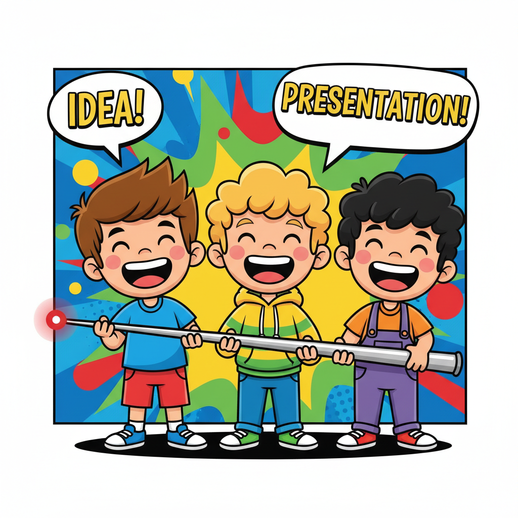 three teenage boys 13 years old standing cool together, digital art style, vibrant colors, gaming vibe