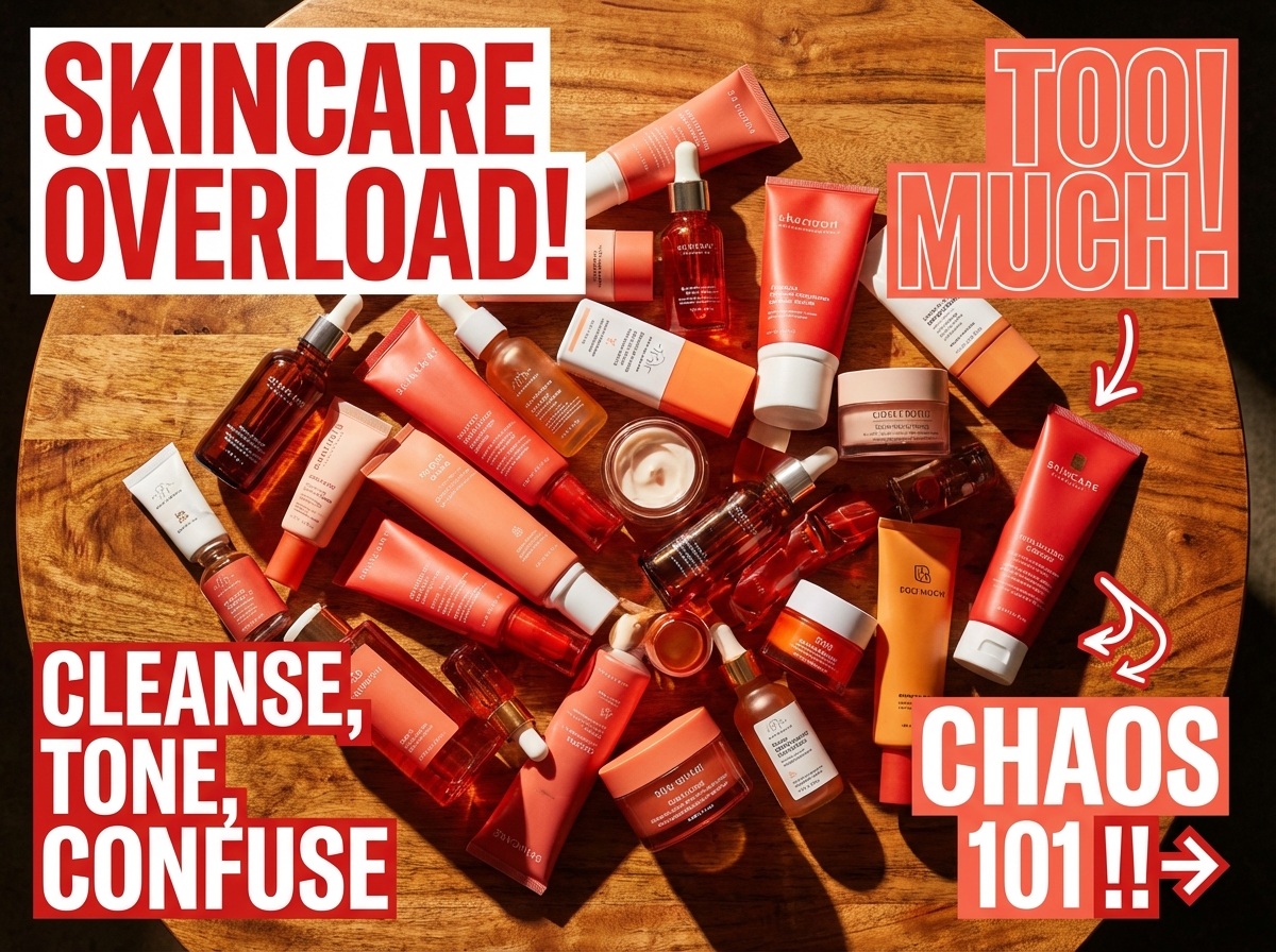 Messy skincare products