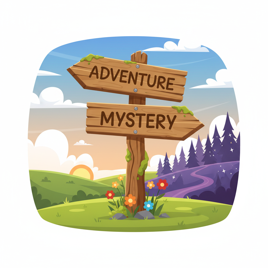 two path signs wooden signpost cartoon