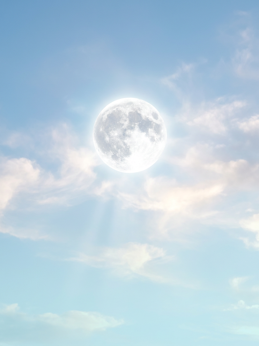 Magnificent glowing full moon