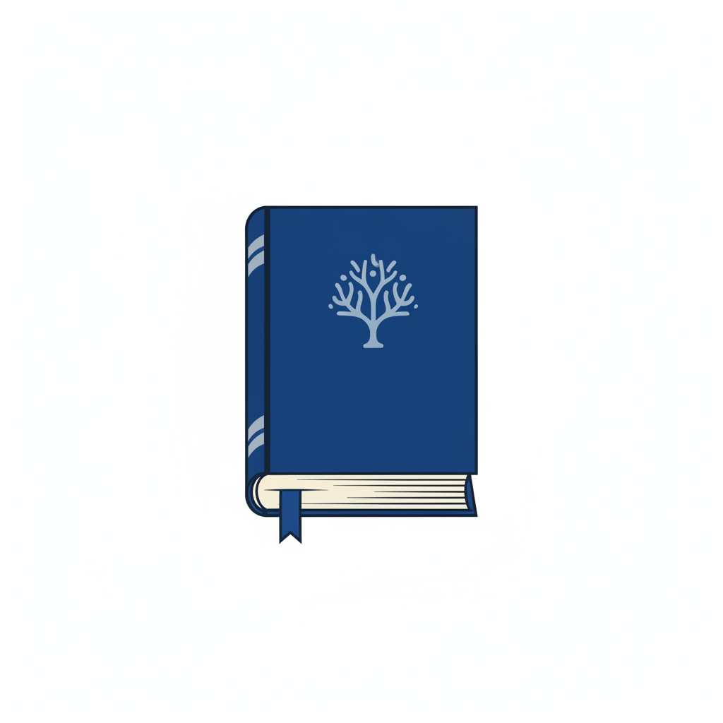 Blue book closed illustration simple