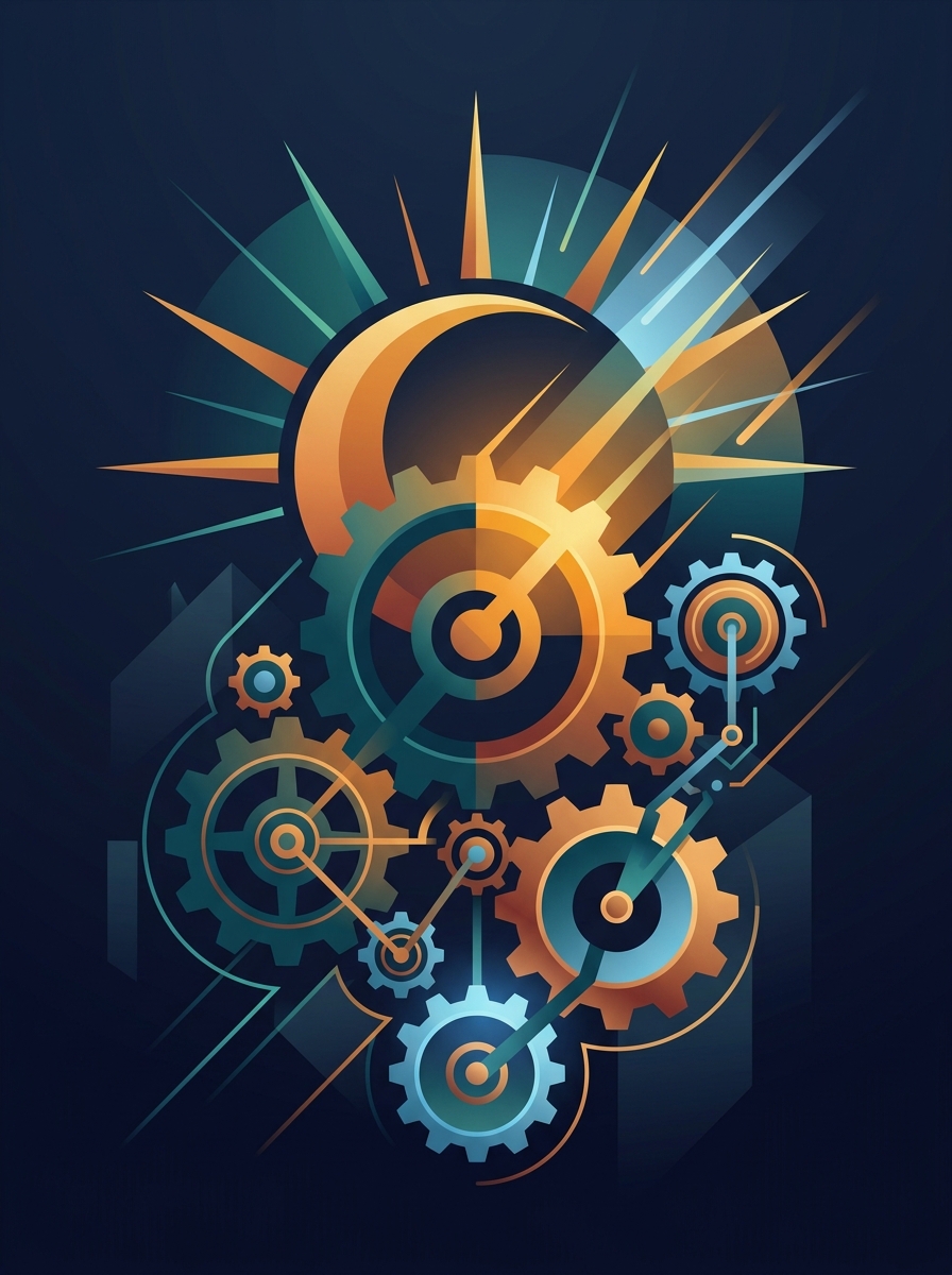 System Transformation Gears and Rising Sun