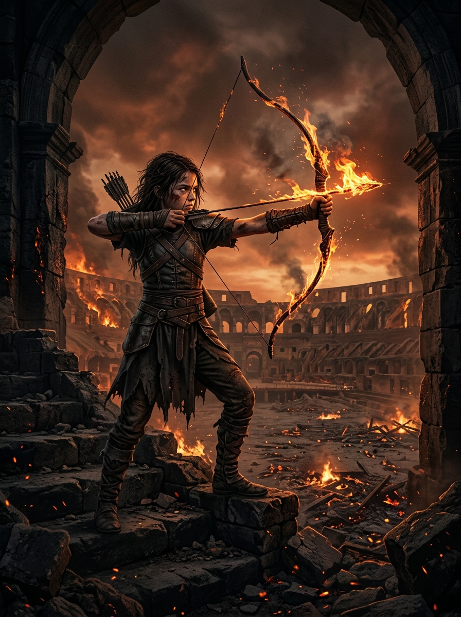Katniss with Fire Bow