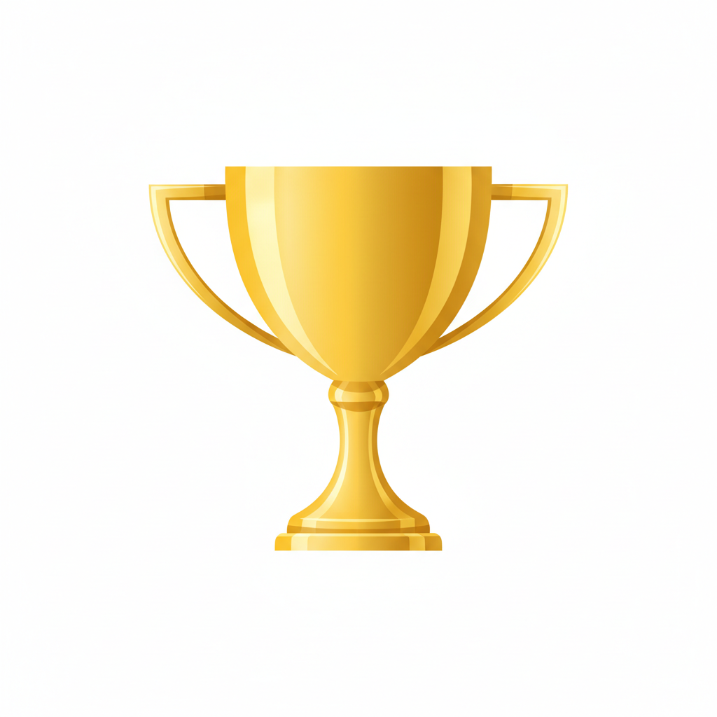 trophy cup gold simple illustration