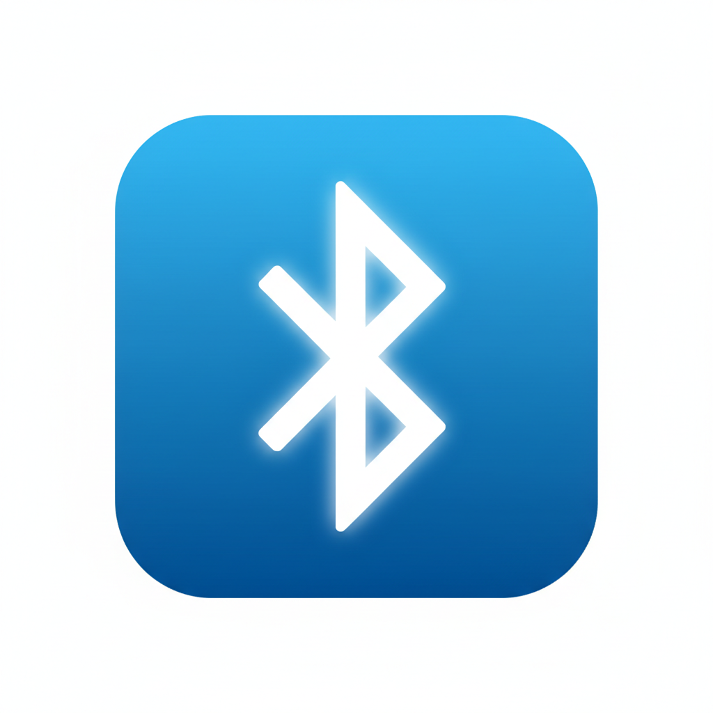 bluetooth symbol icon circle blue