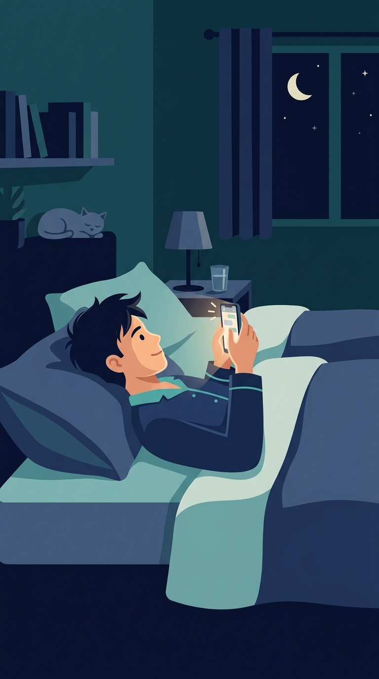 Teenage sleep habits illustration