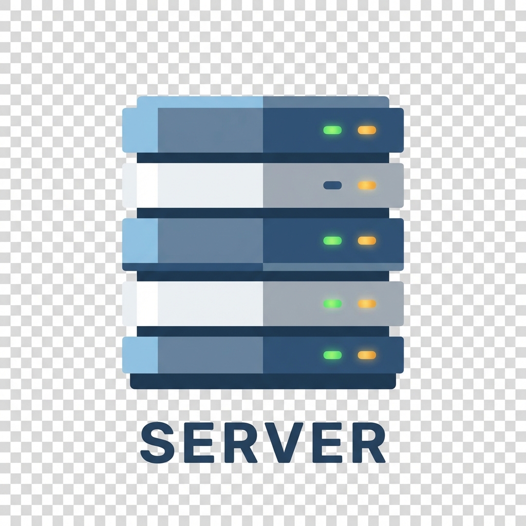 simple server icon flat style vector