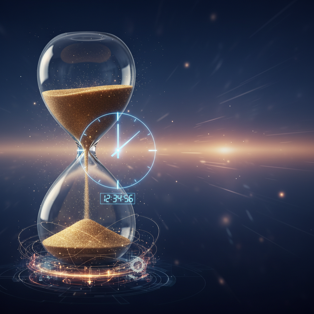 hourglass or clock showing time passing, concept 