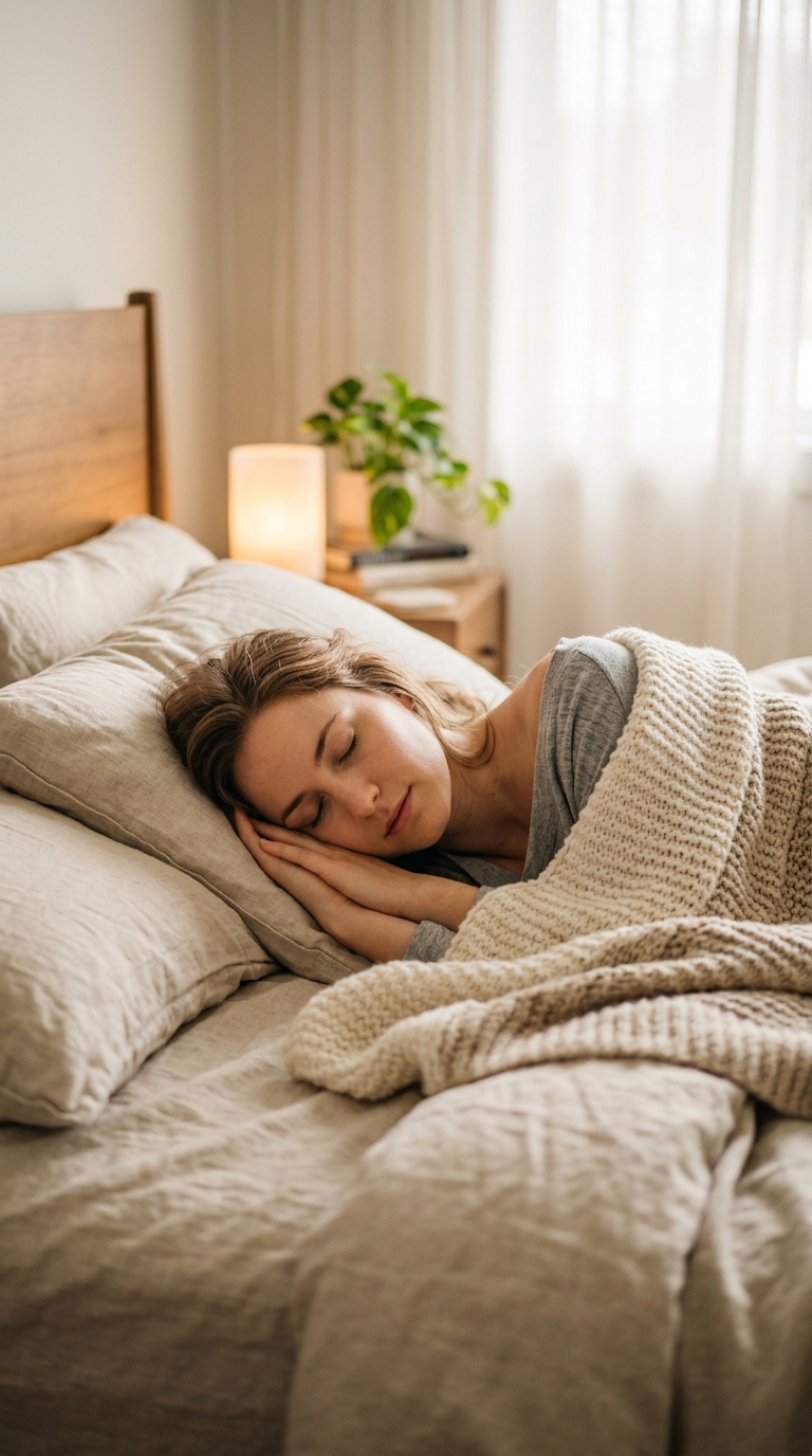 Person sleeping peacefully