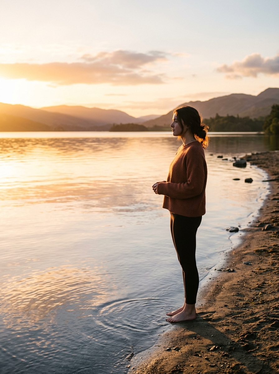 Youth Contemplative at Sunrise