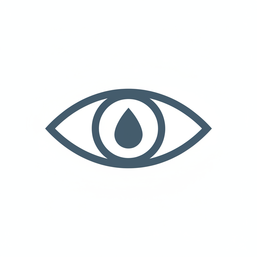 minimalist eye icon looking down respectful
