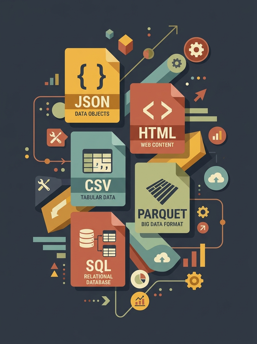 File Types Infographic Collage