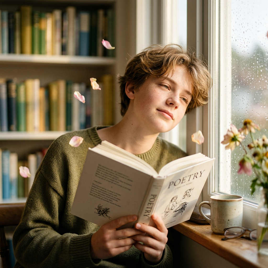 Reading by window