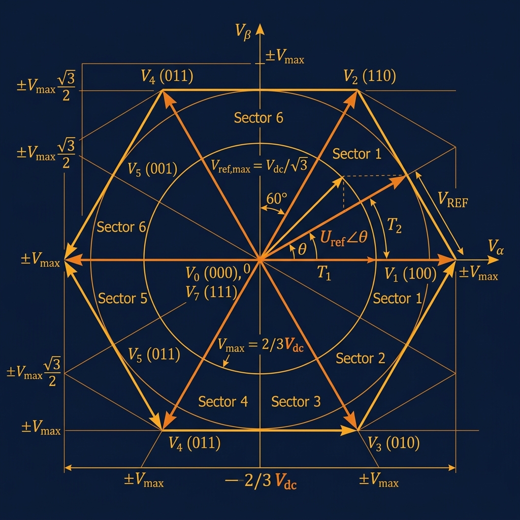 SVPWM Hexagon Diagram