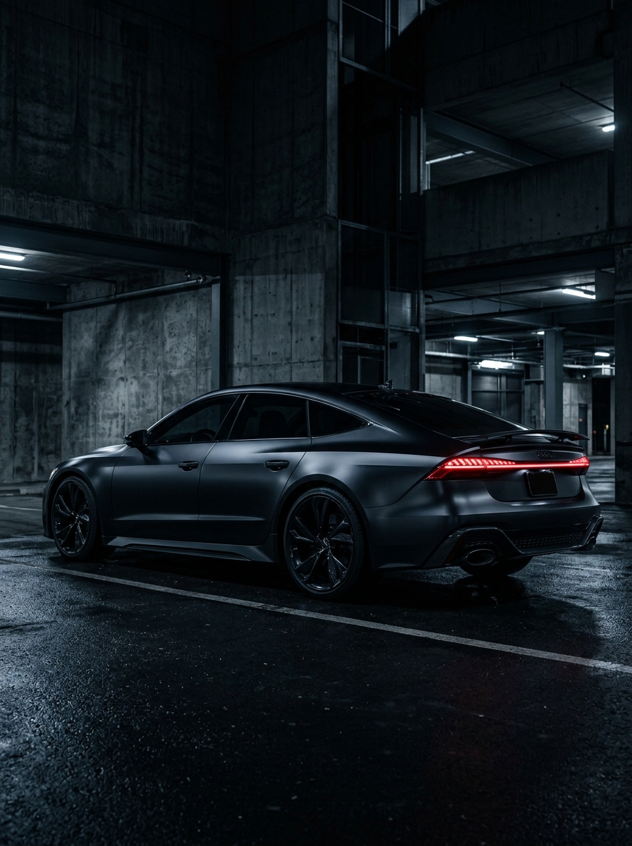 Matte black car wrap