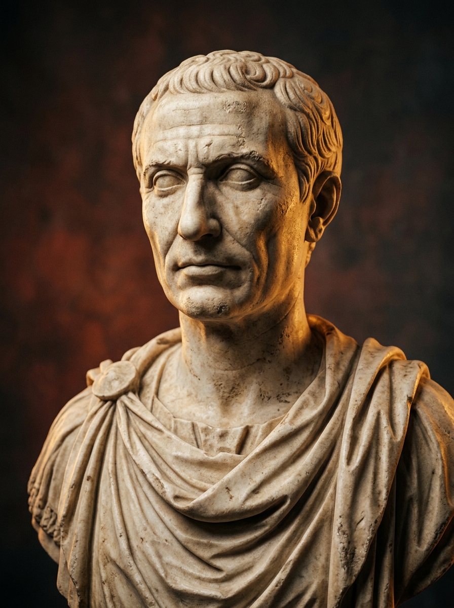 Julius Caesar marble bust