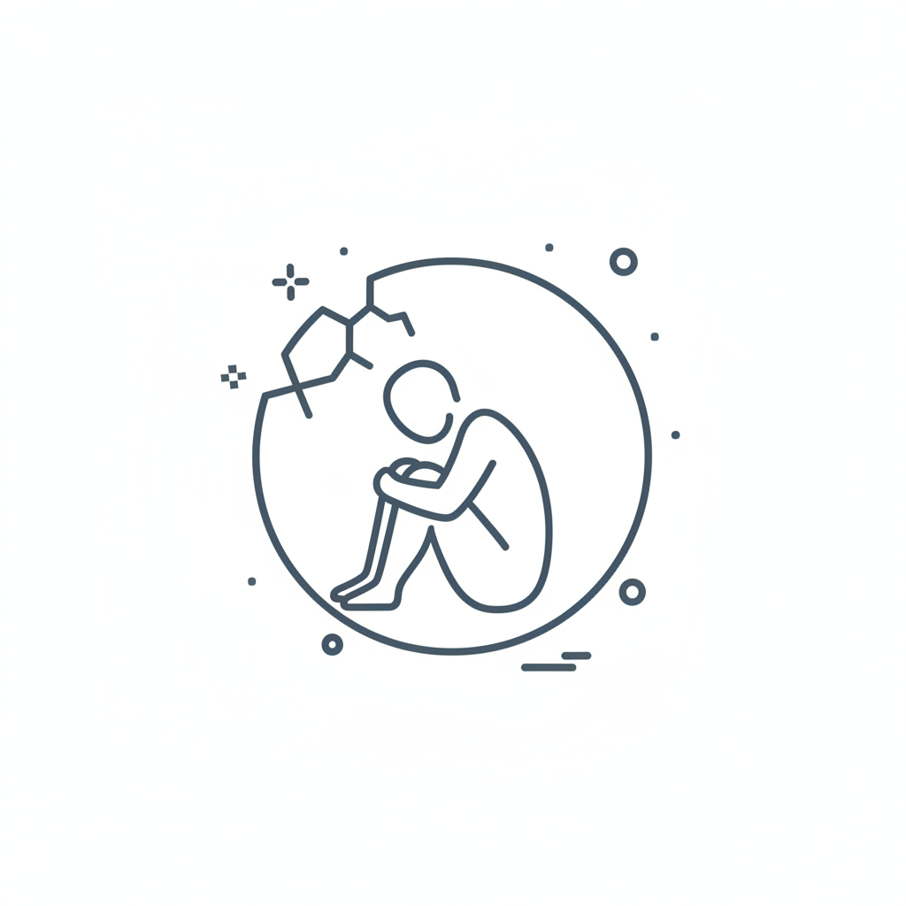 icon representing social isolation line art blue grey
