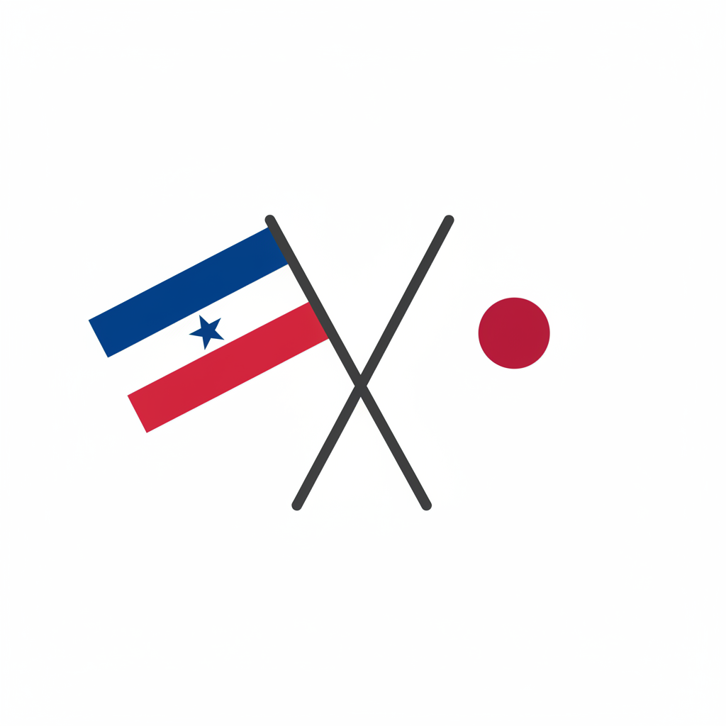 Two flags of different countries crossed icon minimal vector