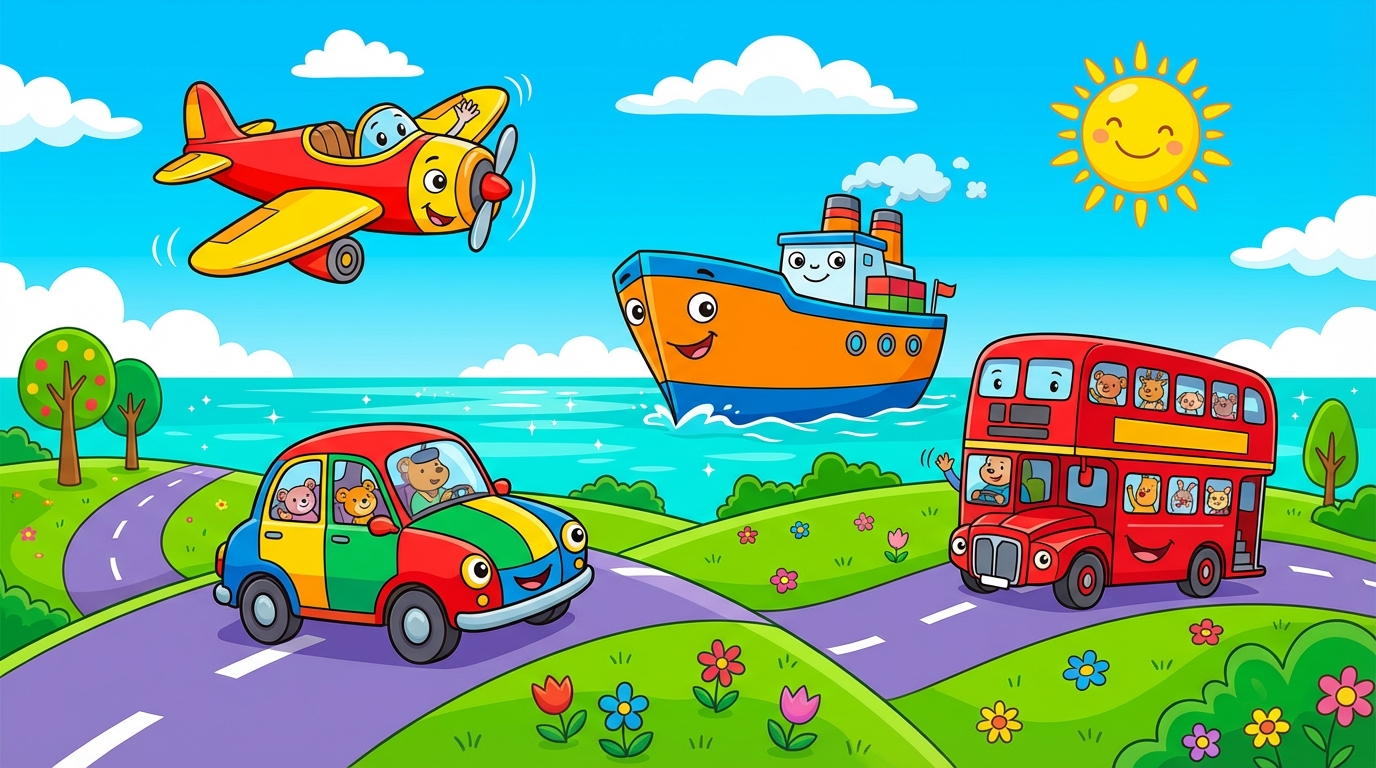 Cartoon vehicles world