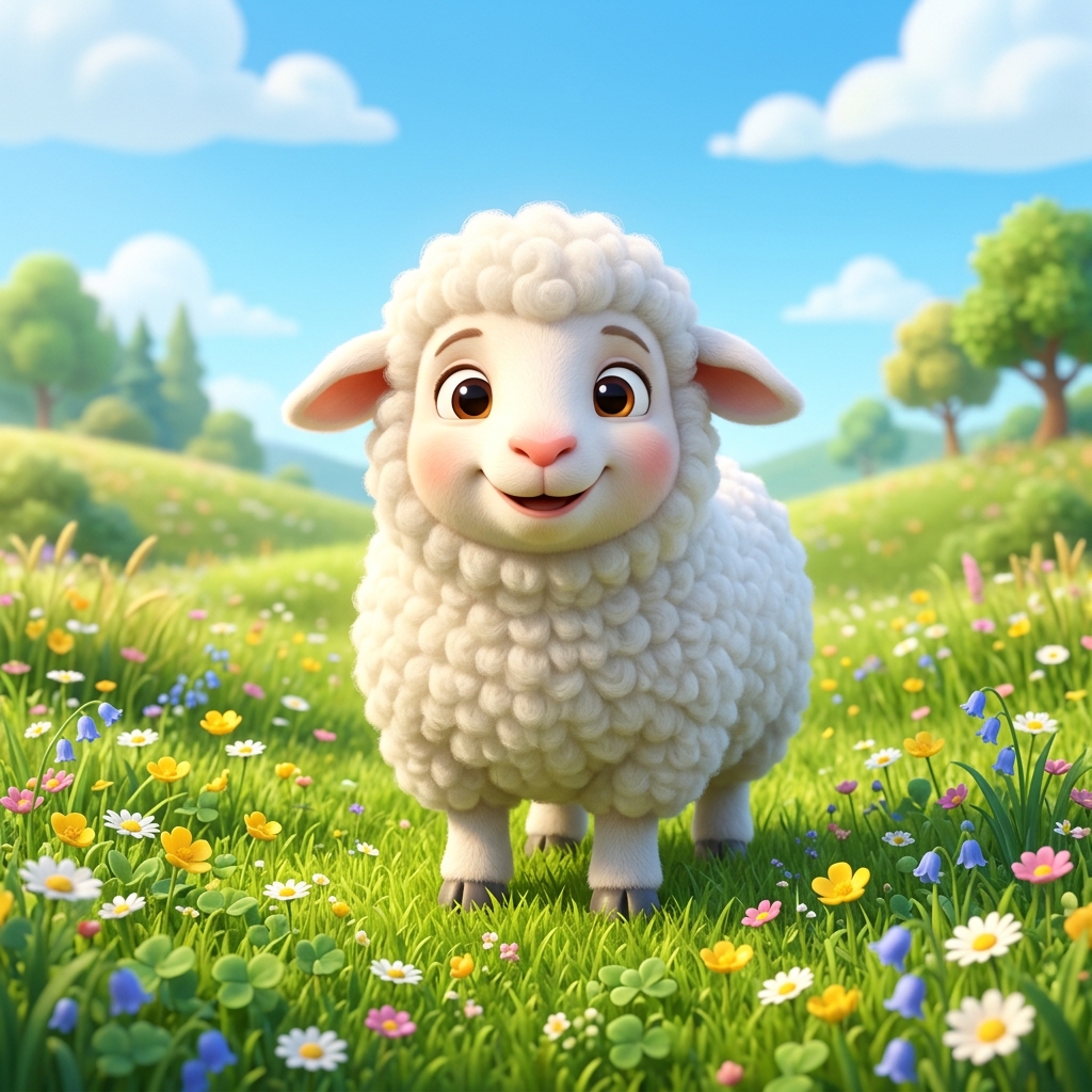 Kids Sheep Cartoon