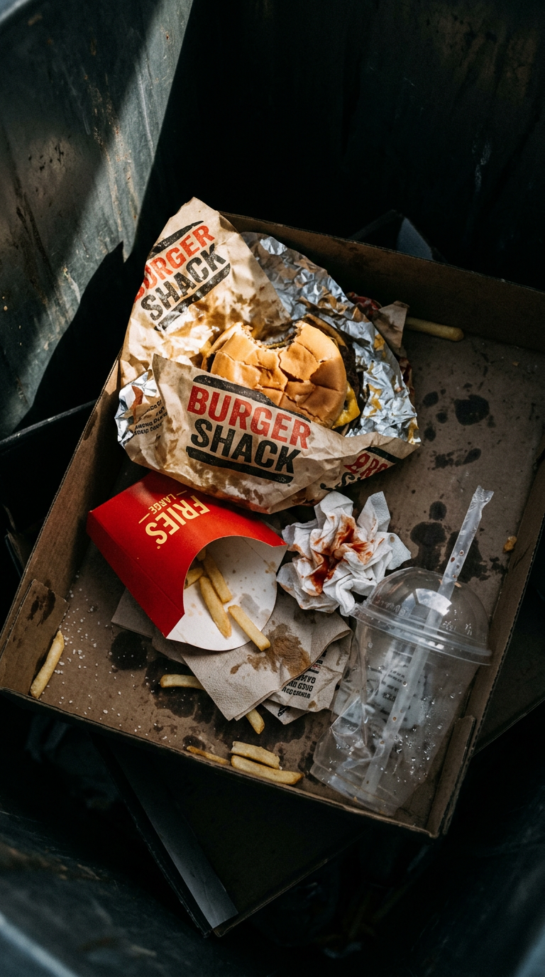 Discarded Fast Food Imagery