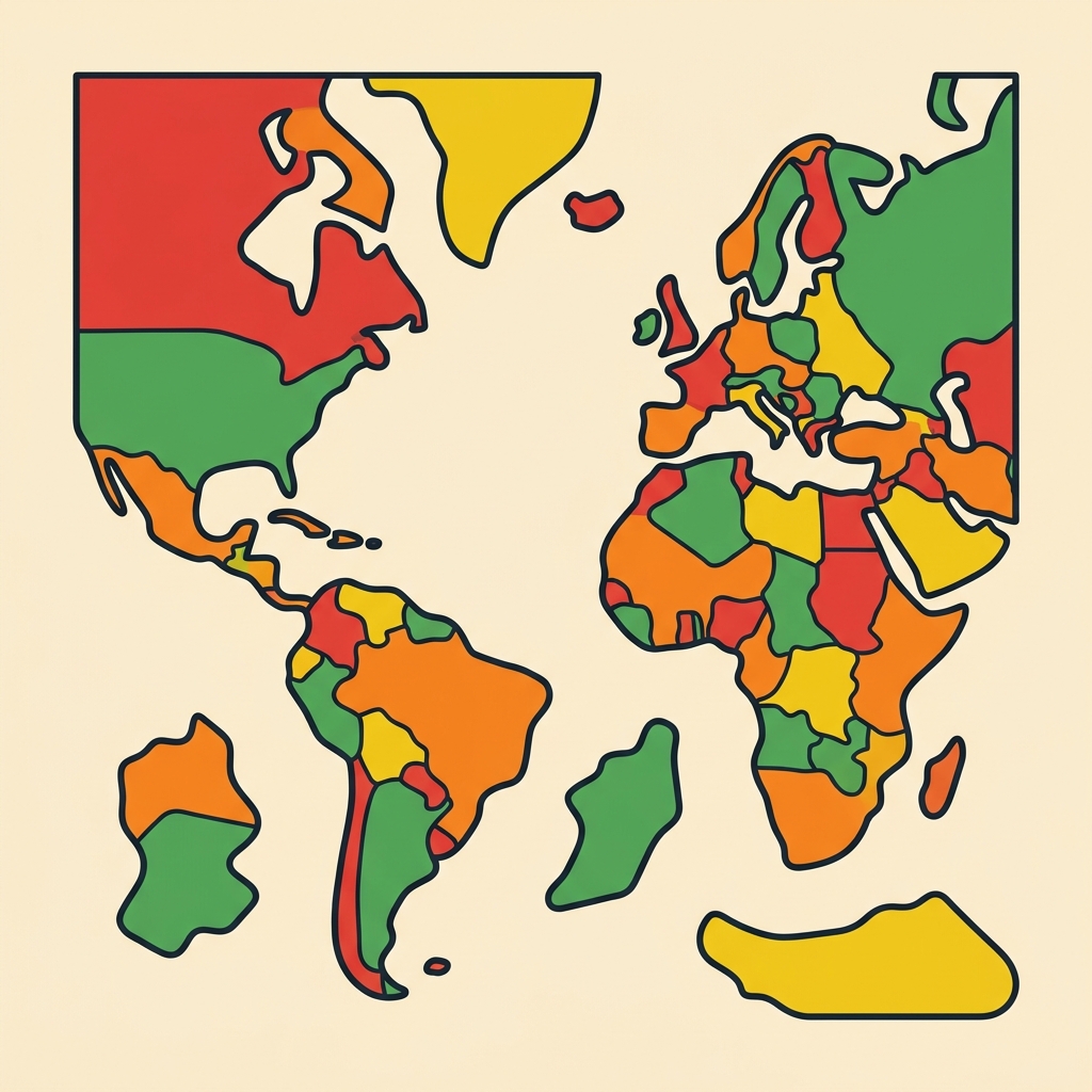4-colored map illustration