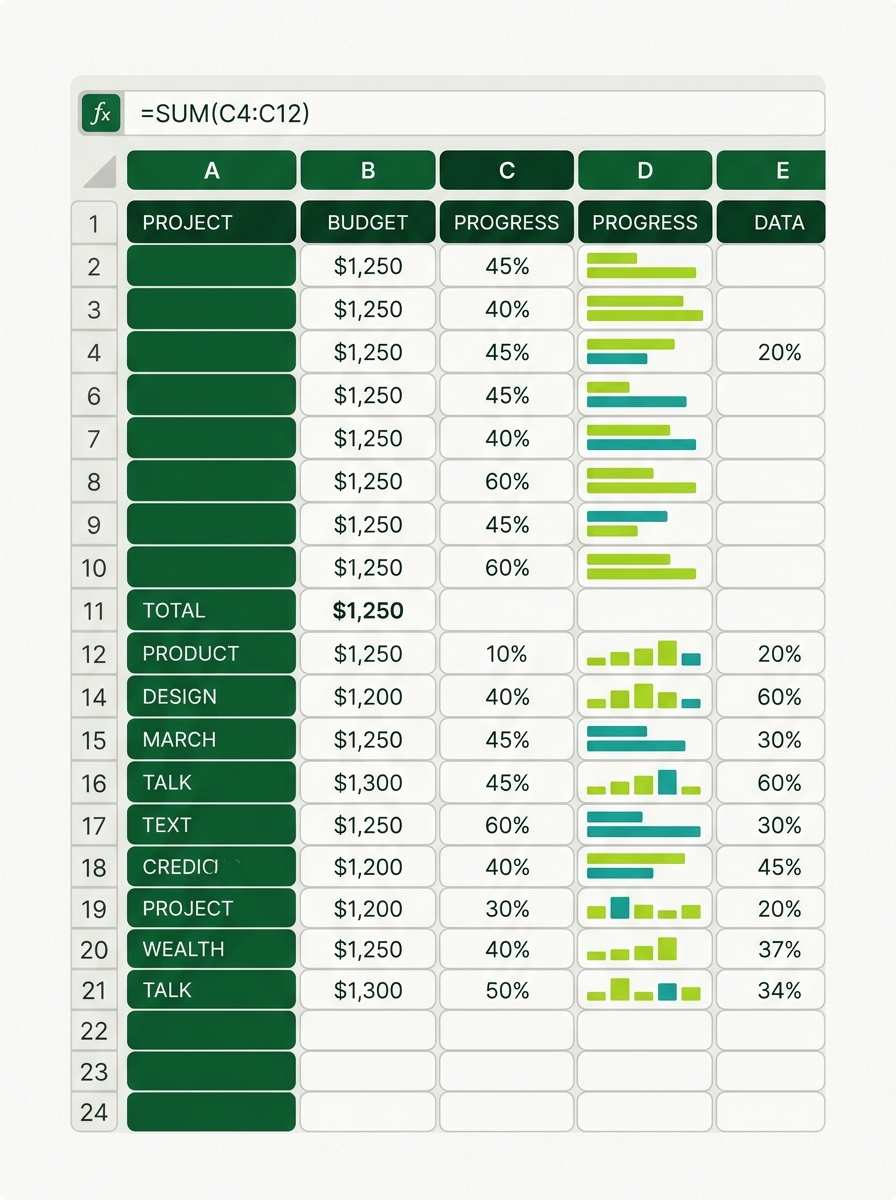 Excel Grid Illustration