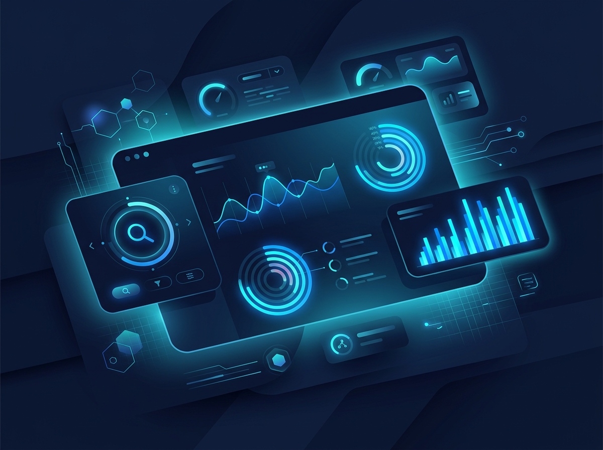 Abstract UI Dashboard Illustration
