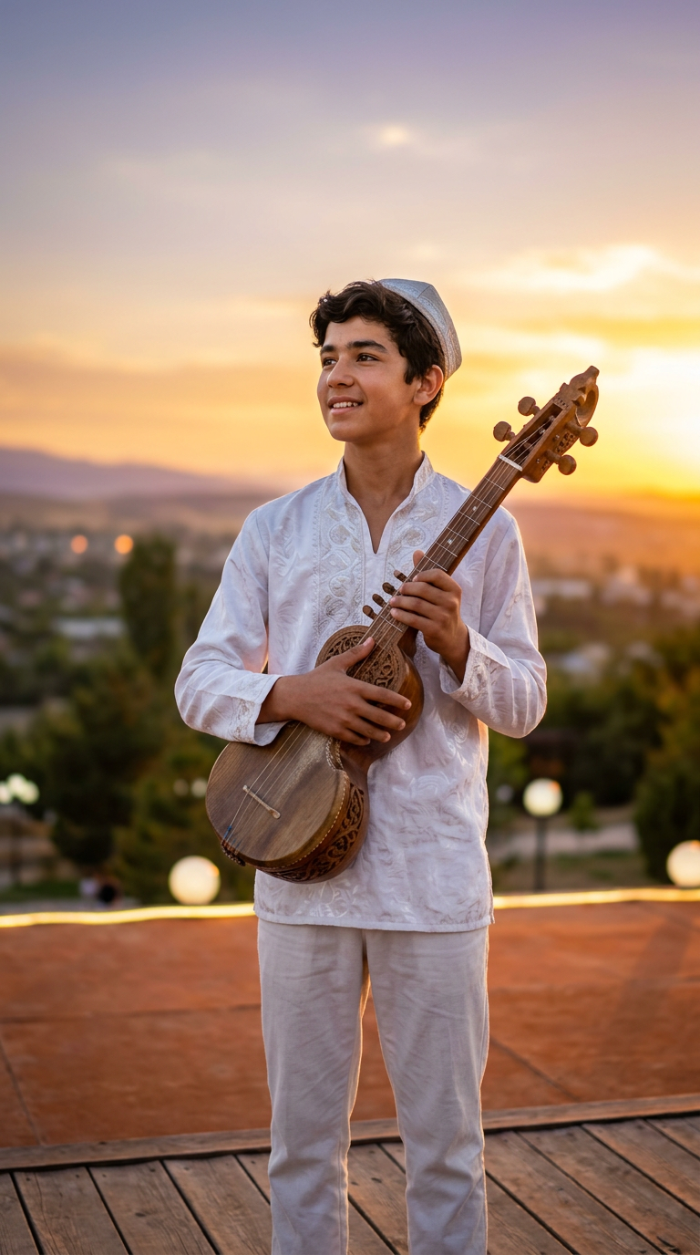 Boy with rubob dreaming