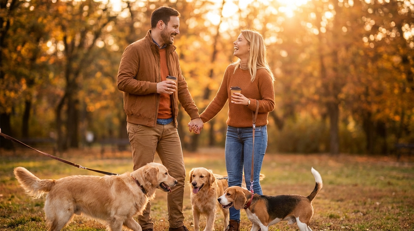Social interaction at a dog park