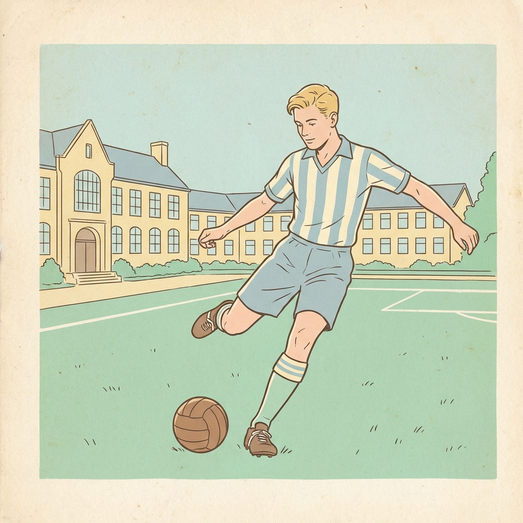 Students playing soccer