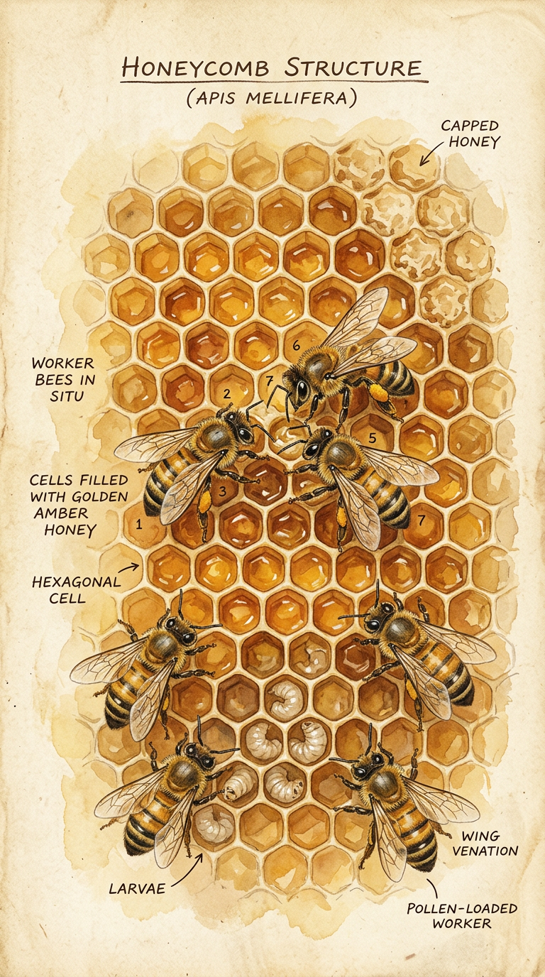 Painterly bee illustration