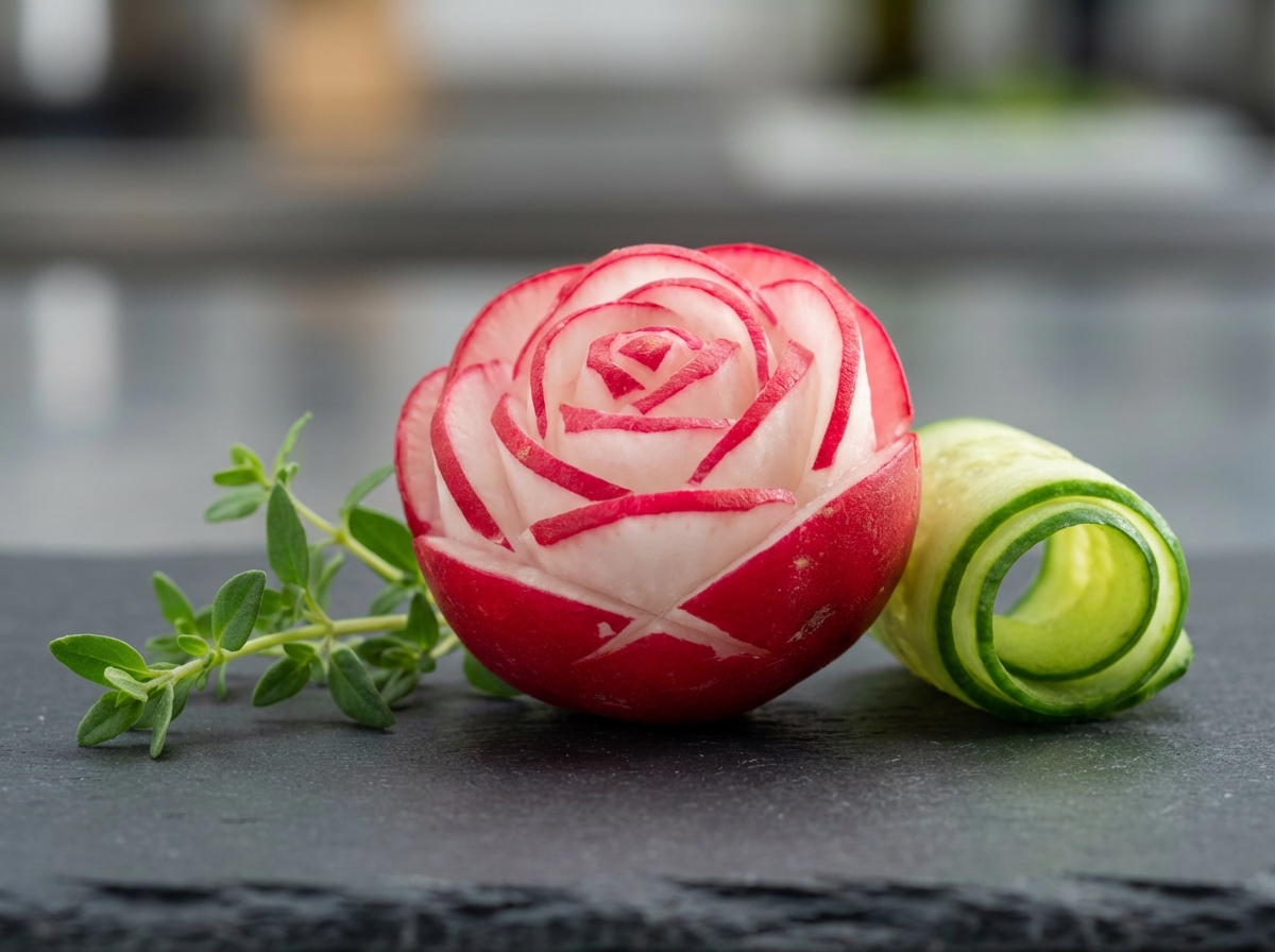 Radish carving