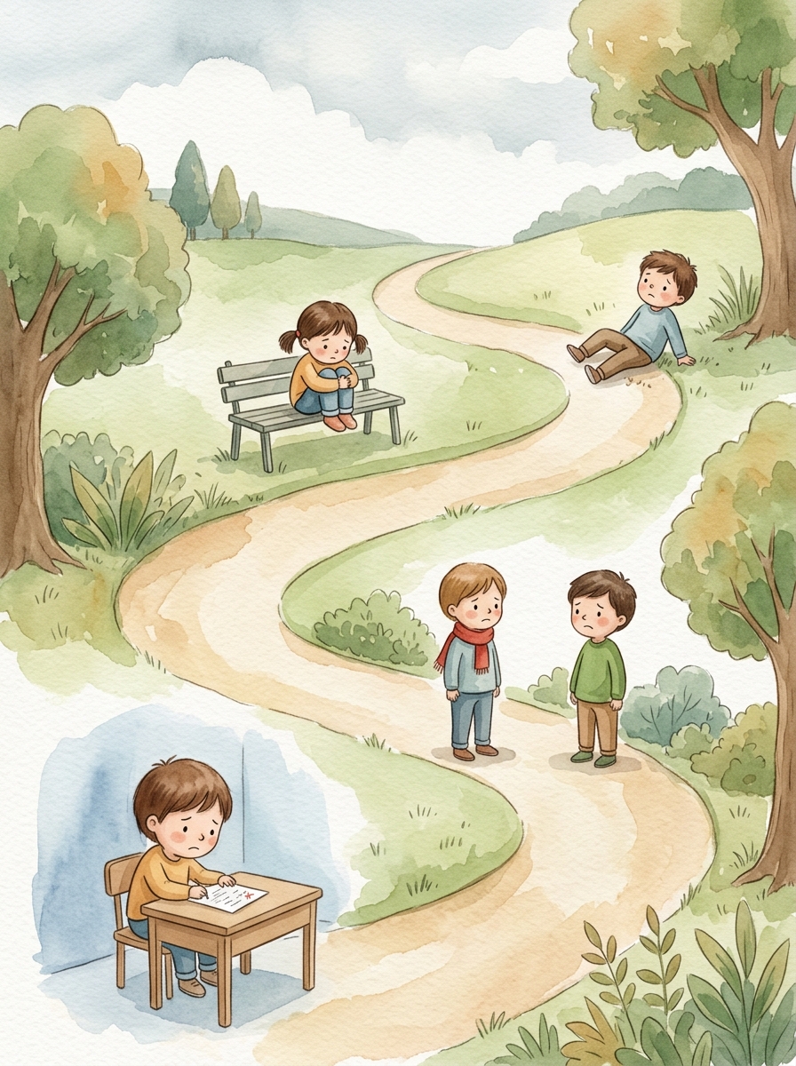 Hard days illustration