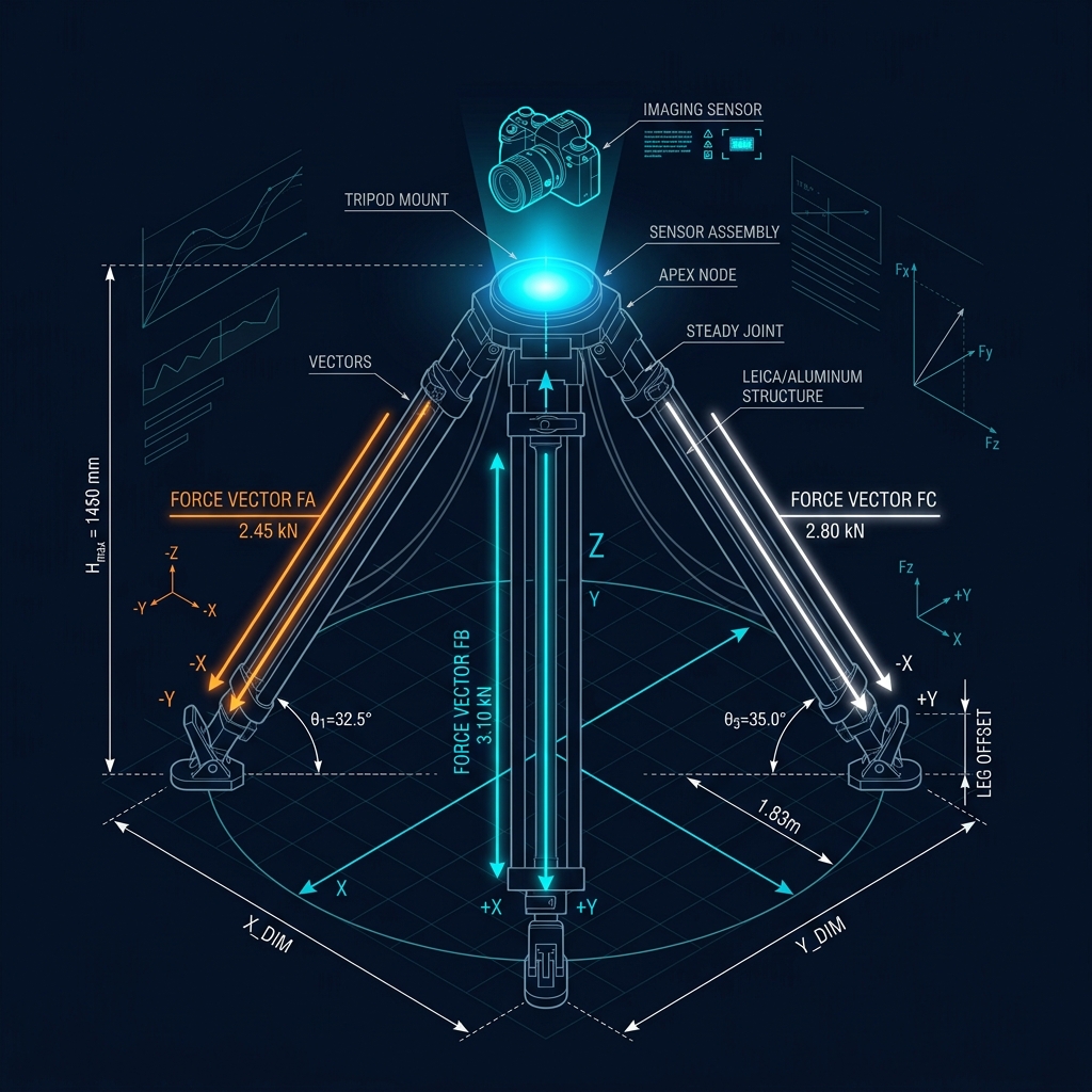 3D Non-Coplanar Concurrent Forces