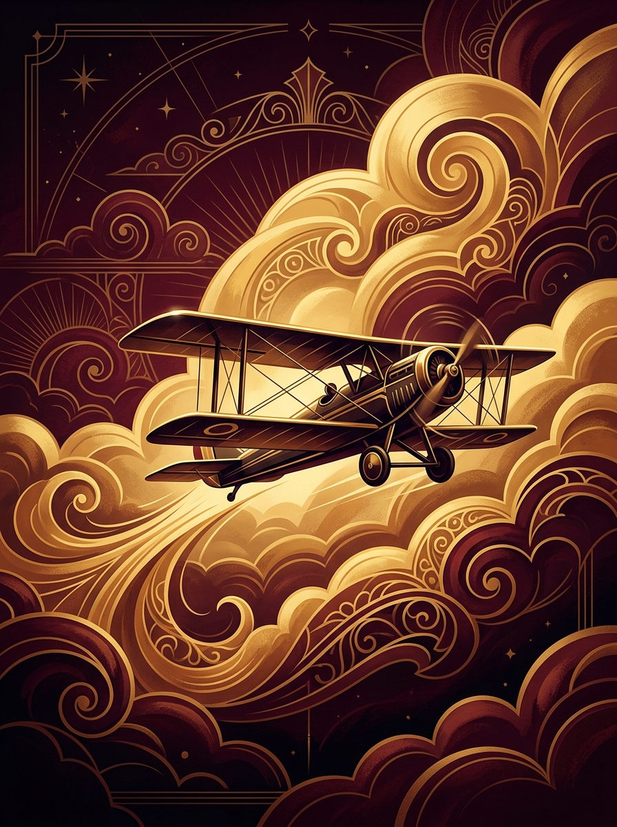 Vintage Airplane Illustration