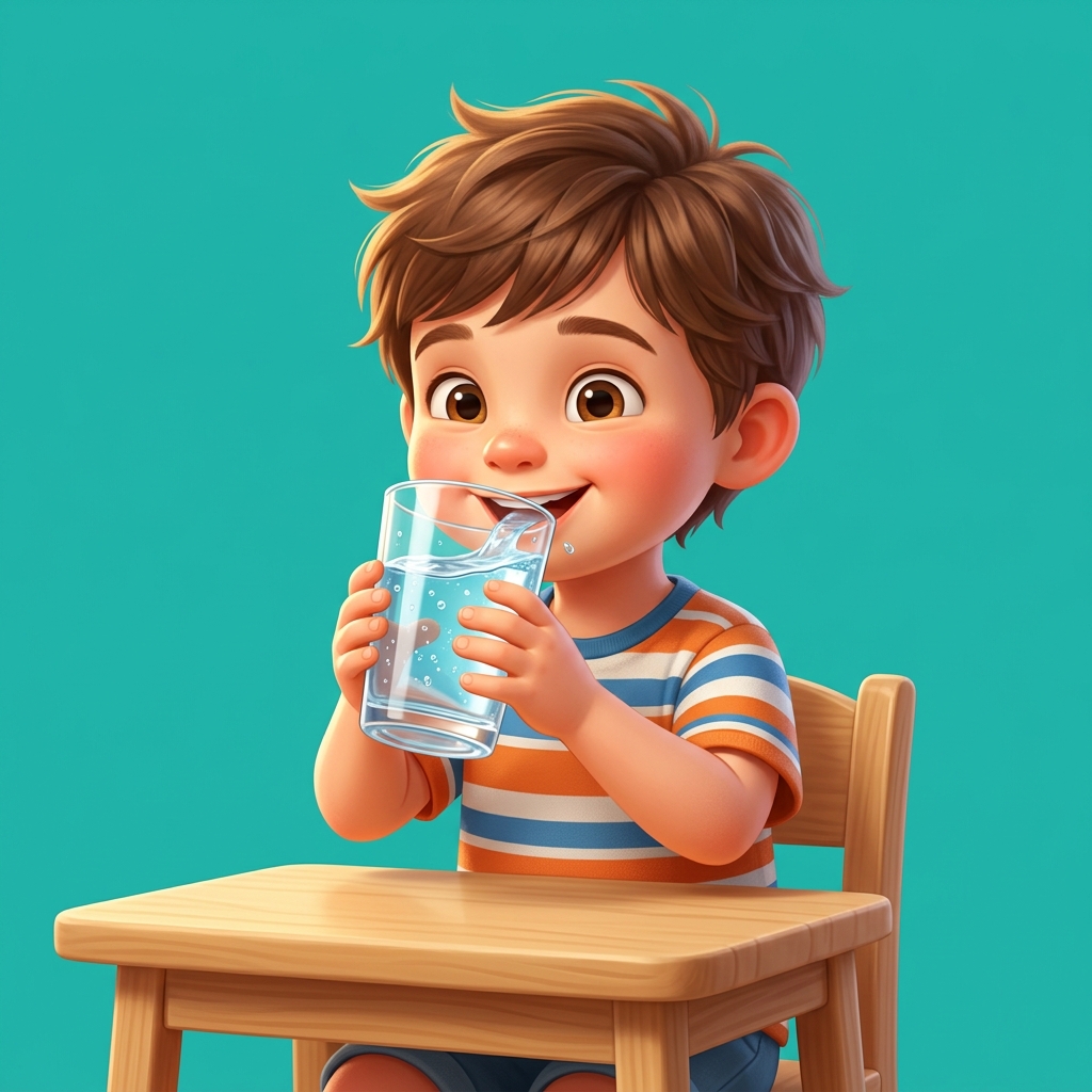 Child drinking water
