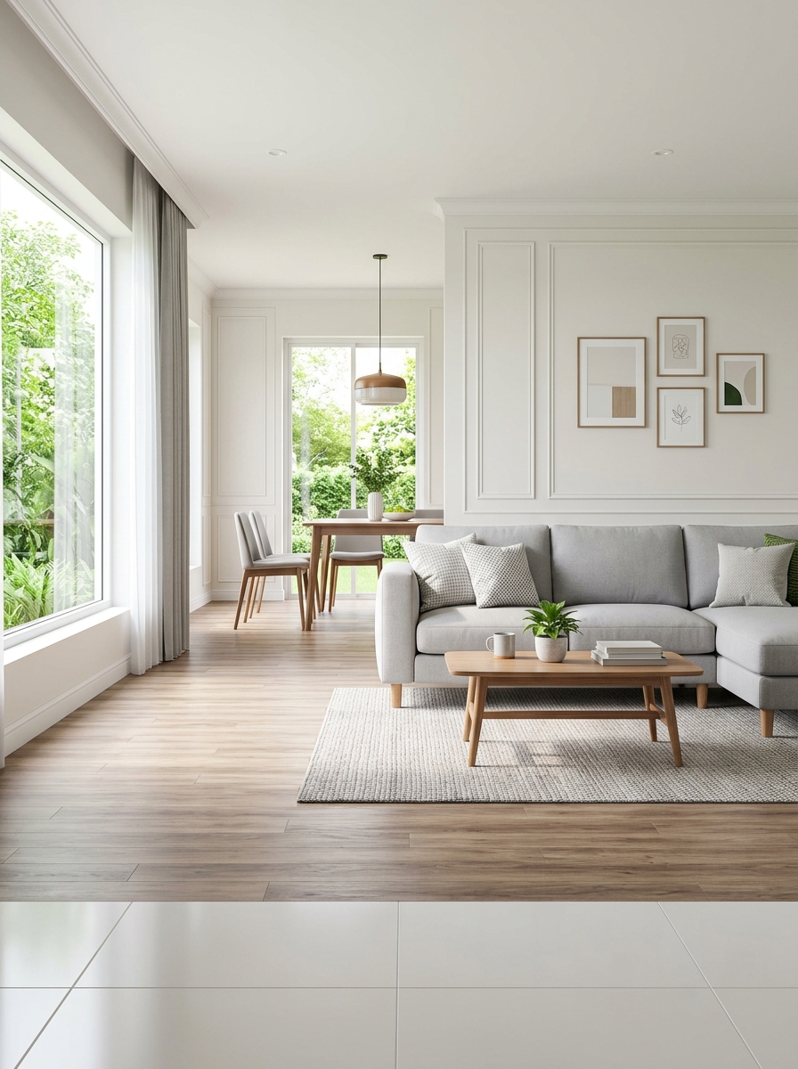 Clean modern home interior